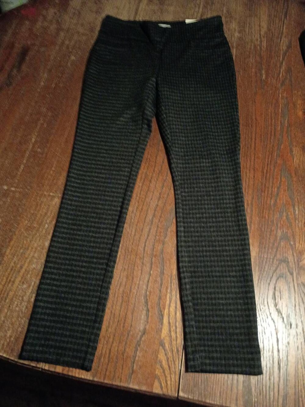 New Size 4 Eliane Rose Classic Fit Black Grey Slip On Pants Trousers Slacks